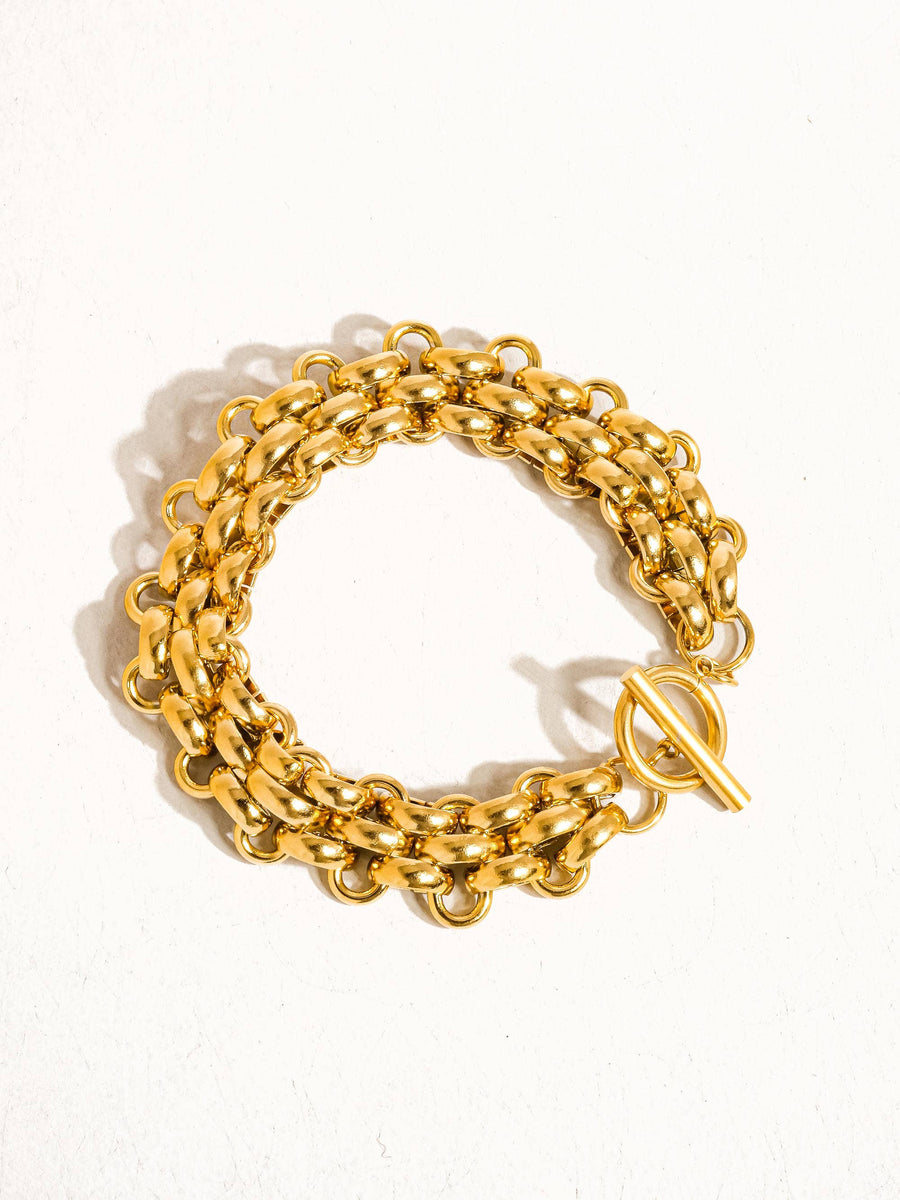 Denise 18K Gold Non-Tarnish Bold Chain Necklace: Yellow Gold
