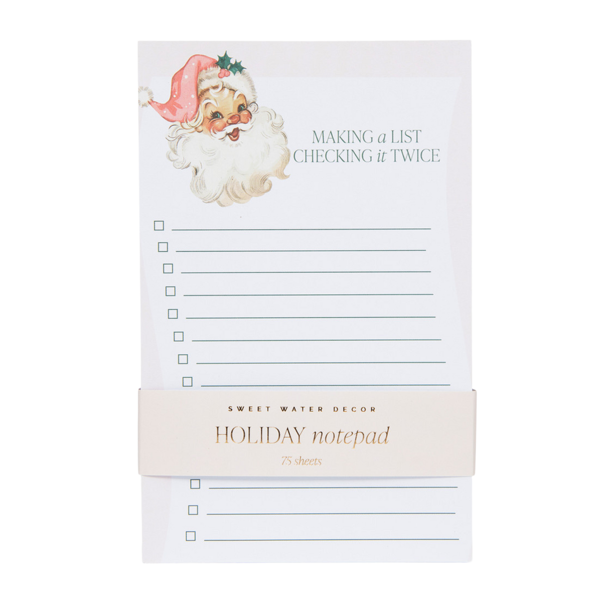 Vintage Santa Notepad - Christmas Stationery & Gifts – nellamoon candles